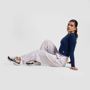 Pantalones Cargo Transpirables Micro Swag (Blancos) de Cintura Alta con Cierre Elástico, Tejido Lavado de Color, Ajuste Holgado, Estampado Casual, Tallas XS-XL - Product Image 4