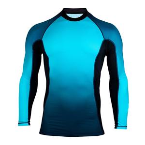 Camisa corta de compresión de secado rápido para hombre hecha a medida transpirable Rash Guard Fitness surf diseño último patrón sólido - Product Image 6