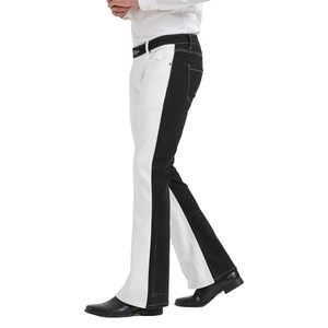 Pantalon de survêtement en coton tricoté personnalisé pantalon pour homme coupe droite ample jambe large design à rayures incurvées pantalon de bas personnalisé décontracté - Product Image 4