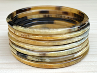 Bracelet en corne de buffle écologique de haute qualité biologique |   Cadeau de mariage moderne personnalisé poli à la main |   AZ