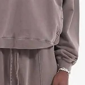 Vente en gros de survêtements lourds personnalisés pour hommes, jogging, pull à capuche délavé à l'acide, ensemble deux pièces OEM - Product Image 4