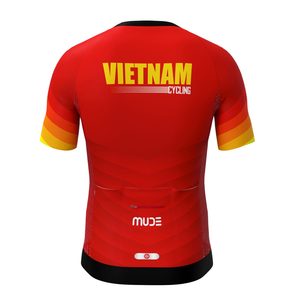 เสื้อจักรยานผู้ชายระบายอากาศได้ดี น้ำหนักเบา - ออกแบบลายทีมเวียดนามตามสั่ง เสื้อกีฬาโพลีเอสเตอร์แบบซับลิเมชั่น - Product Image 4