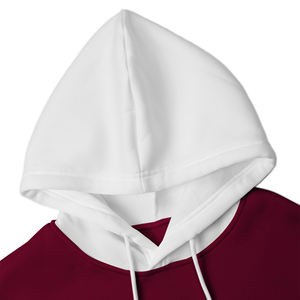 Premium solide couleur personnalisée à manches longues sweats à capuche hommes surdimensionné confortable deux tons denim larmes étiquette à capuche pour adultes - Product Image 3