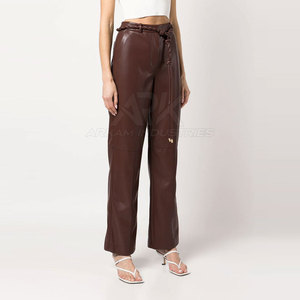 High Quality Women Leather <b>Pant</b> With Soft Material Finish And Relaxed Comfort For Everyday Fashion Wear - Product Image 4