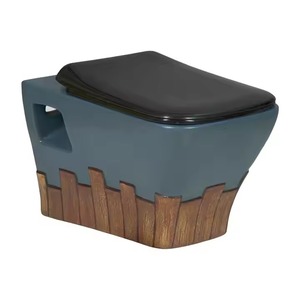 Inodoro monobloque de cerámica de lujo de una pieza, inodoro de baño completo de Hotel de 5 estrellas, tanque oculto, P-Trap Square - Product Image 2