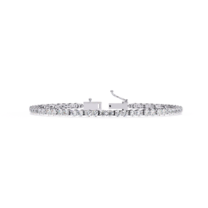 Brazalete de joyería fina de oro blanco chapado en oro de 14 quilates con diamantes cultivados en laboratorio Diseño de flores reales certificado IGI para mujeres de la India - Product Image 2