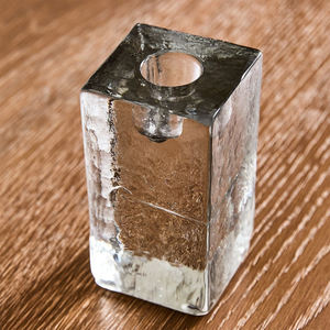 Highest Quality Cast Glass Taper Holders Elegant Handcrafted <b>Candle</b> Holders for Home & Table Decor - Product Image 4