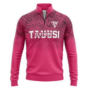 Sweat à capuche mi-zippé ample pour homme, vintage, uni, teint en pièce, en polaire polyester/coton respirant, brodé, pour l'hiver - Product Image 1