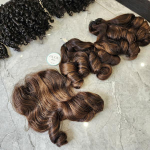 BOUNCY CURLY WIGS HUMAN <b>HAIR</b> OMBRE <b>COLOR</b> 4X4 LACE CLOSURE - Product Image 2