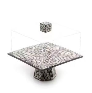 Support à gâteau de table décoratif de qualité supérieure nouvellement conçu supports à gâteau carrés faits à la main en nacre à bas prix - Product Image 6