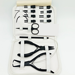 <b>Hair</b> <b>Extension</b> Applicator Tools Kit <b>Micro</b> Link Pliers Set <b>Hair</b> Parting & Styling Comb <b>Micro</b> <b>Bead</b> <b>Hair</b> <b>Extension</b> Tools 5 Pieces - Product Image 2