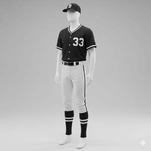 Tenue de baseball professionnelle entièrement personnalisable, respirante, imprimée, séchage rapide, 100 % polyester, durable et confortable - Product Image 4