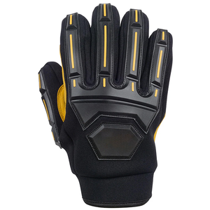 Gants en cuir d'impact en caoutchouc TPR rouge noir ANSI CUT gants de niveau 5 gants de résistance à l'impact de sécurité du pétrole et du gaz Logo personnalisé - Product Image 5