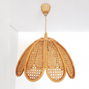Lámpara Colgante Hecha a Mano de Ratán y Hierro con Pantalla de Cúpula, Estilo Rústico, Iluminación LED para Uso Residencial y Hotelero, Base E27, DC 6V - Product Image 6