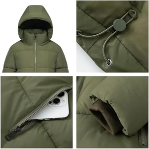 Chaqueta Acolchada de Lona Tejida de Alta Calidad para Mujer, Impermeable, con Capucha, Diseño de Burbujas, Ecológica, Transpirable y de Secado Rápido - Product Image 5