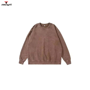 Sweat-shirt à capuche tendance, nouvelle mode d'hiver, respirant, séchage rapide, impression numérique, logo personnalisé, uni, teinture unie, épaules tombantes - Product Image 3