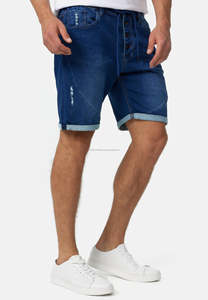 กางเกงยีนส์ขาสั้นสำหรับผู้ชายดีไซน์ใหม่บริการออกแบบสำหรับผู้ชายจากปากีสถาน - Product Image 5