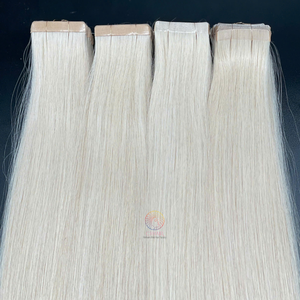 Extensiones de cabello humano crudo vietnamita de gran tamaño, extensiones de cinta de doble estirado, onda Natural, Color claro, recto, suave, saludable, máquina suave - Product Image 3