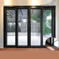 Porte coulissante de jardin HOLCOM au design moderne, blanche, double vitrage, isolation thermique et phonique, volet en alliage d'aluminium, garantie 5 ans