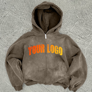 Sudadera con Capucha Vintage Personalizable para Hombre, 100% Algodón, Corte Regular, Felpa de Alta Calidad, Transpirable, Ecológica, 370g, Otoño, Personalizada - Product Image 1