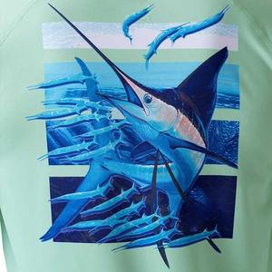 Camiseta de pesca transpirable de secado rápido, talla de EE. UU., fabricante de camisetas de manga larga deportivas con logotipo impreso personalizado para gimnasio en blanco para hombre - Product Image 4