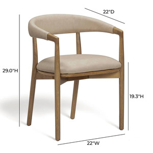 Chaise de salle à manger moderne en chêne, fauteuil rembourré, chaise d'appoint rembourrée pour salle à manger, hôtel, restaurant - Product Image 3