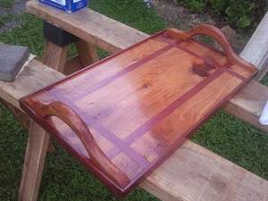 Plateau de service en bois d'acacia rond personnalisable fait à la main pour la cuisine, la maison ou l'hôtel Vaisselle de style classique pour la fête ou le service des aliments - Product Image 6