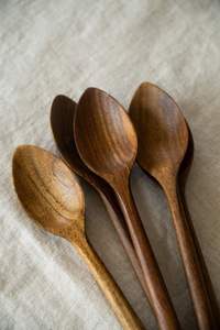 Support à cuillères en bois d'acacia, cuillère à salade et cuillère de service, cuisine, pour hôtels, maisons, restaurants - Product Image 6