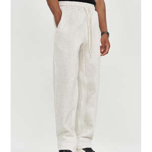 Pantalon pour homme, lavé, vente flash, pantalon de jogging droit pour homme, taille haute, coton, pantalon de jogging long, respirant, décontracté, uni, OEM - Product Image 5