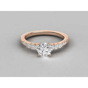 Bague solitaire en or 14 carats pour femmes avec diamant cultivé en laboratoire - Product Image 4