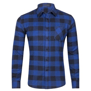 Chemises en flanelle à carreaux à manches longues avec logo personnalisé en gros pour hommes, matière douce de haute qualité, nouveau design de chemises en flanelle pour hommes - Product Image 2
