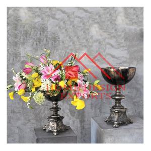 2025 Compote Flower Bowl <b>Vase</b> for Table Centerpieces Wedding Decor Aluminium Pedestal Fruits Bowl for Decorative Serving - Product Image 5