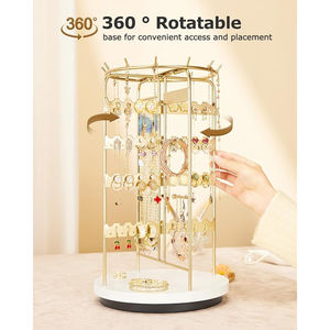 Soporte organizador de joyería escalonado único con múltiples estantes para varios accesorios disponibles a granel - Product Image 3