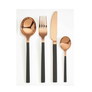 Ensemble de couverts de luxe de haute qualité, 8 pièces, en acier inoxydable doré et manche en résine de tortue, ensemble de couverts design - Product Image 3