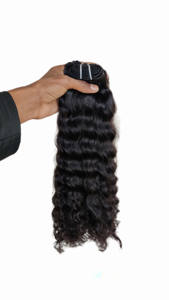 Barato rizado Color Natural crudo 100% paquetes vírgenes sin procesar onda profunda onda de agua frente de encaje venta al por mayor templo indio humano - Product Image 6