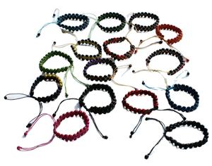 Bracelets perlés mignons unisexes du Pérou couleur graine Artesanal bois et acier inoxydable bijoux vente en vrac en ligne - Product Image 1