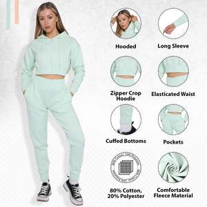 Conjunto de chándal corto de alta calidad para mujer, perfecto para ropa de descanso y ropa de calle de gimnasio, 2 piezas elegantes para mujer para Fitness - Product Image 6