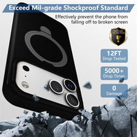 Pour iPhone 18 Pro Max/17 Air/16E/15 Plus/14 Série Revolve 360 °   Étui de téléphone antichoc avec chargeur sans fil magnétique rotatif