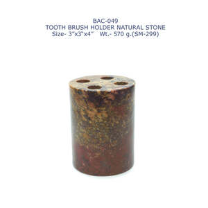 Atractivo Portacepillos de Dientes Redondo de Piedra Natural, Accesorio de Baño para Uso Doméstico y Hotelero, Hecho en India a Precio de Mayoreo - Product Image 6