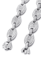 Chaîne cubaine Hip Hop Puff Mariner glacée en argent sterling 925 pour déclaration de mode de luxe unisexe d'Inde