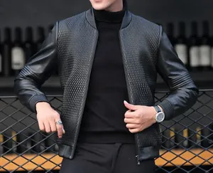 Nouvelle veste d'hiver en cuir imperméable coupe-vent et respirante pour hommes grande taille - Product Image 4