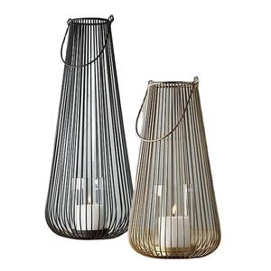 High Quality Black <b>Gold</b> Wire Net Metal Iron Hanging <b>Lantern</b> Excellent for Home Lawn Candle Home Decoration Solid Base Candle - Product Image 4