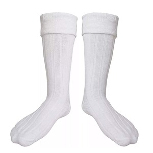 Best Selling Men Customized <b>Black</b> and White High Quality Breathable Men Kilts <b>Socks</b> With Logo OEM Wholesale Knitted Sports <b>Socks</b> - Product Image 5