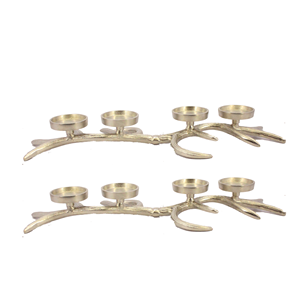 Soporte de luz de vela chapado en oro de 5 brazos de diseño moderno para decoración de fiesta de boda más precioso y lujoso para compradores - Product Image 4