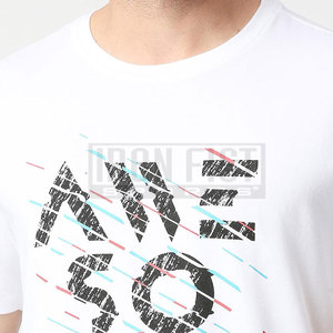 Camiseta de manga corta de lona de algodón 100% transpirable para hombre con ajuste clásico para un patrón de estampado de estilo informal relajado - Product Image 5