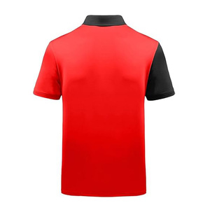 เสื้อยืดโปโลกอล์ฟสำหรับผู้ชายผ้าถักพิมพ์ลายโลโก้ผ้าคอตตอนแบบสั้นงานตามสั่ง - Product Image 2