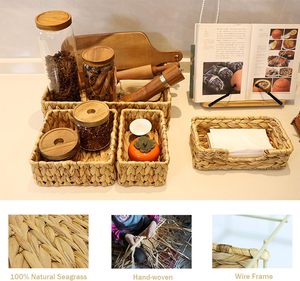 Juego de 3 cestas de mimbre de la mejor calidad, Cestas tejidas a mano para baño, cestas de jacinto de agua de fábrica al por mayor para organizar - Product Image 5