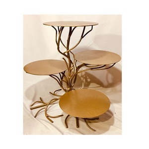 Ensemble de 3 présentoirs à desserts en métal et en verre de qualité supérieure pour chocolats et collations en forme de carré en Inde - Product Image 4