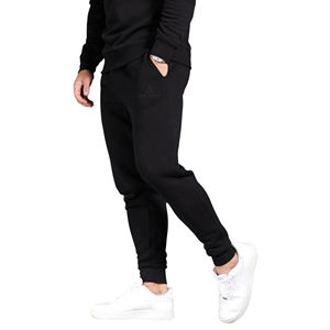 Conjunto de chándal con capucha negra de algodón para hombre, precio al por mayor, cómodo conjunto de dos piezas para correr para ropa informal y moda callejera - Product Image 4