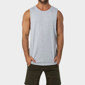 Camiseta sin mangas cómoda y ligera para hombre con logotipo personalizado Camiseta sin mangas transpirable de alta demanda para hombre - Product Image 4